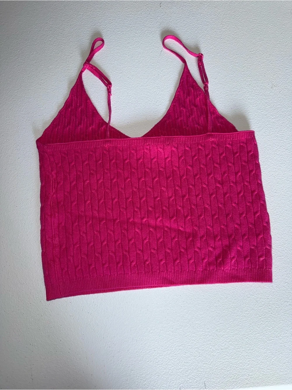 Daisy Pink Cable Knit Viscose Lounge Set Size Large Matching Tank & Shorts beach